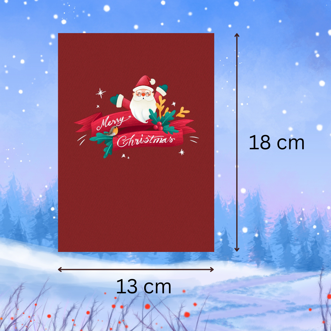 Merry Christmas truck 3D pop up greeting card