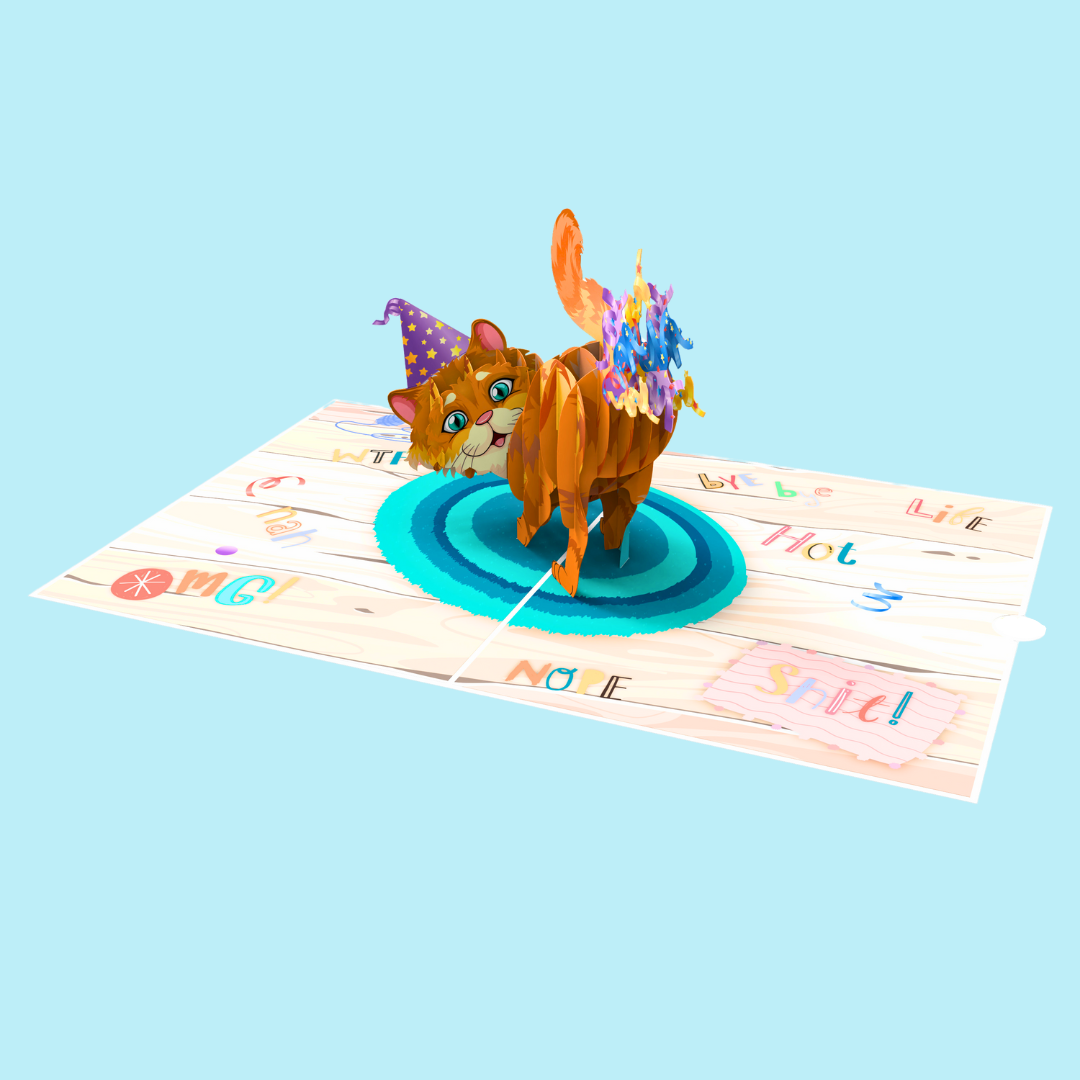 Purr-fect Birthday Cat Pop-up Card