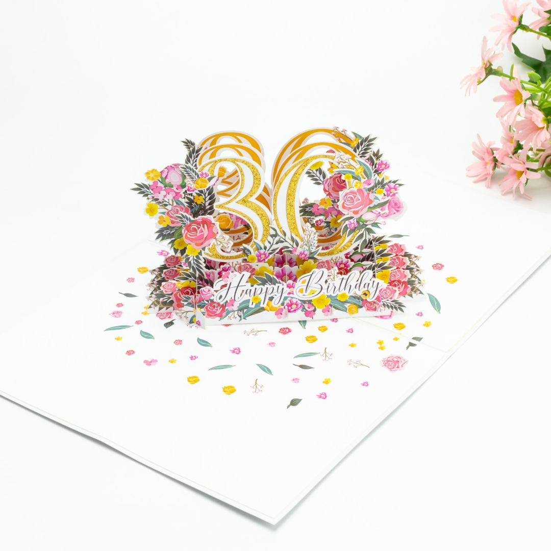 30th Birthday 3D Pop Up Greeting Card