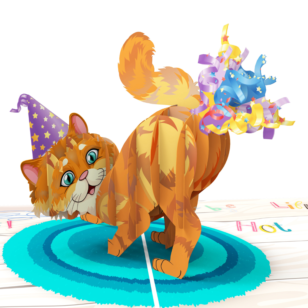 Purr-fect Birthday Cat Pop-up Card