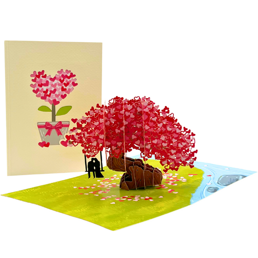 Romantic Heart Tree Pop-Up Card