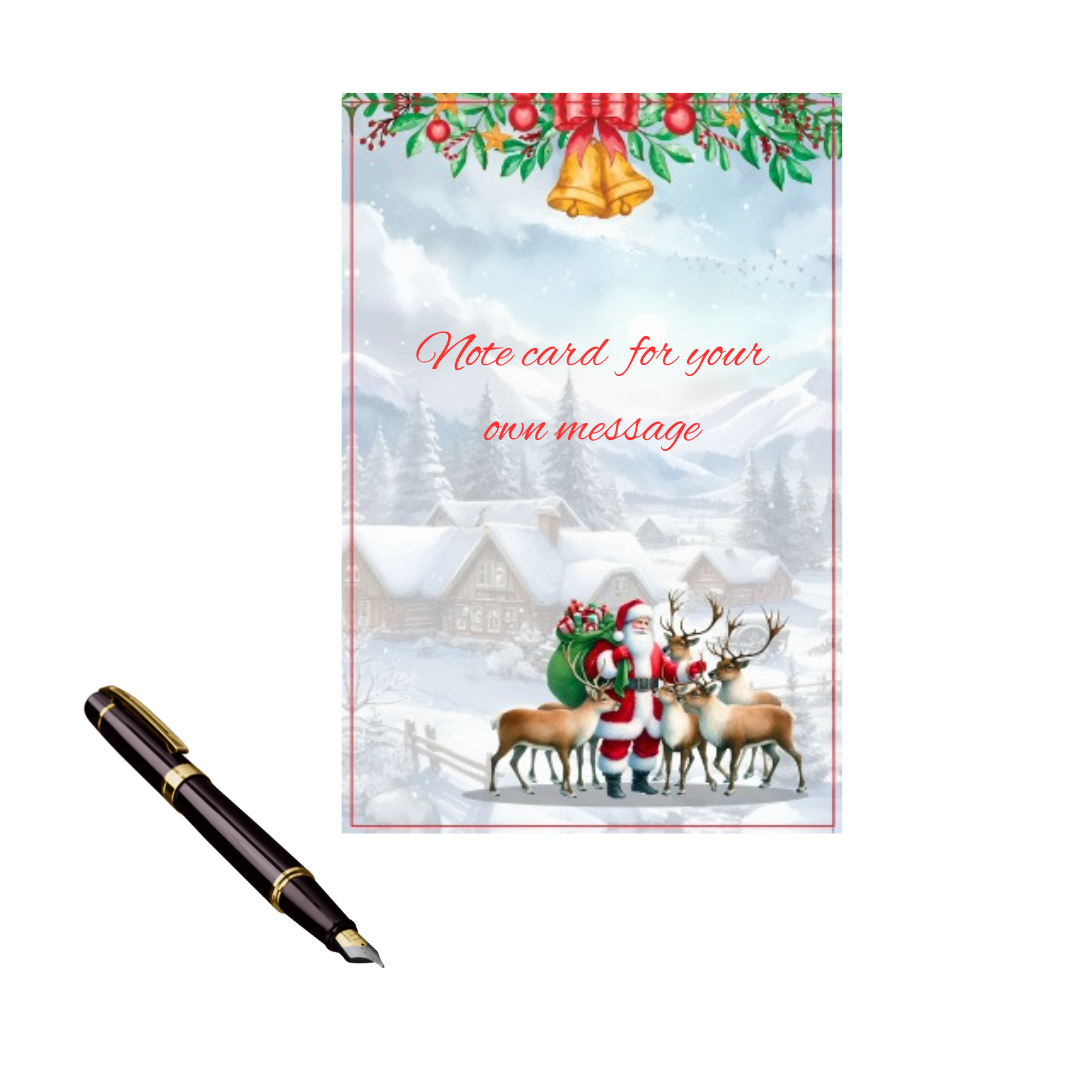Christmas forest with Father Christmas on sleigh - Night before Christmas