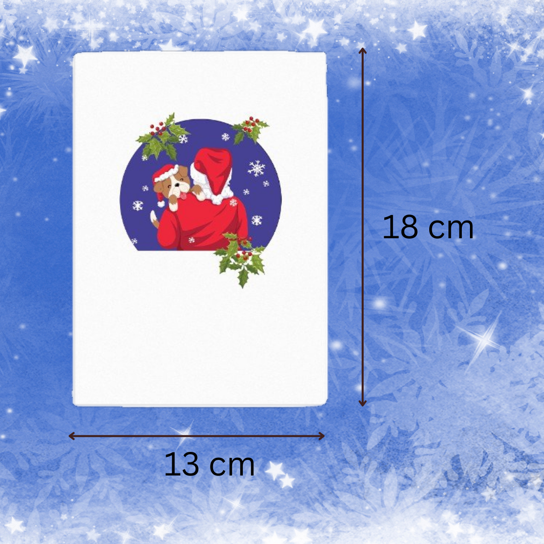 Christmas Santa's dogs walk 3D pop up greeting card
