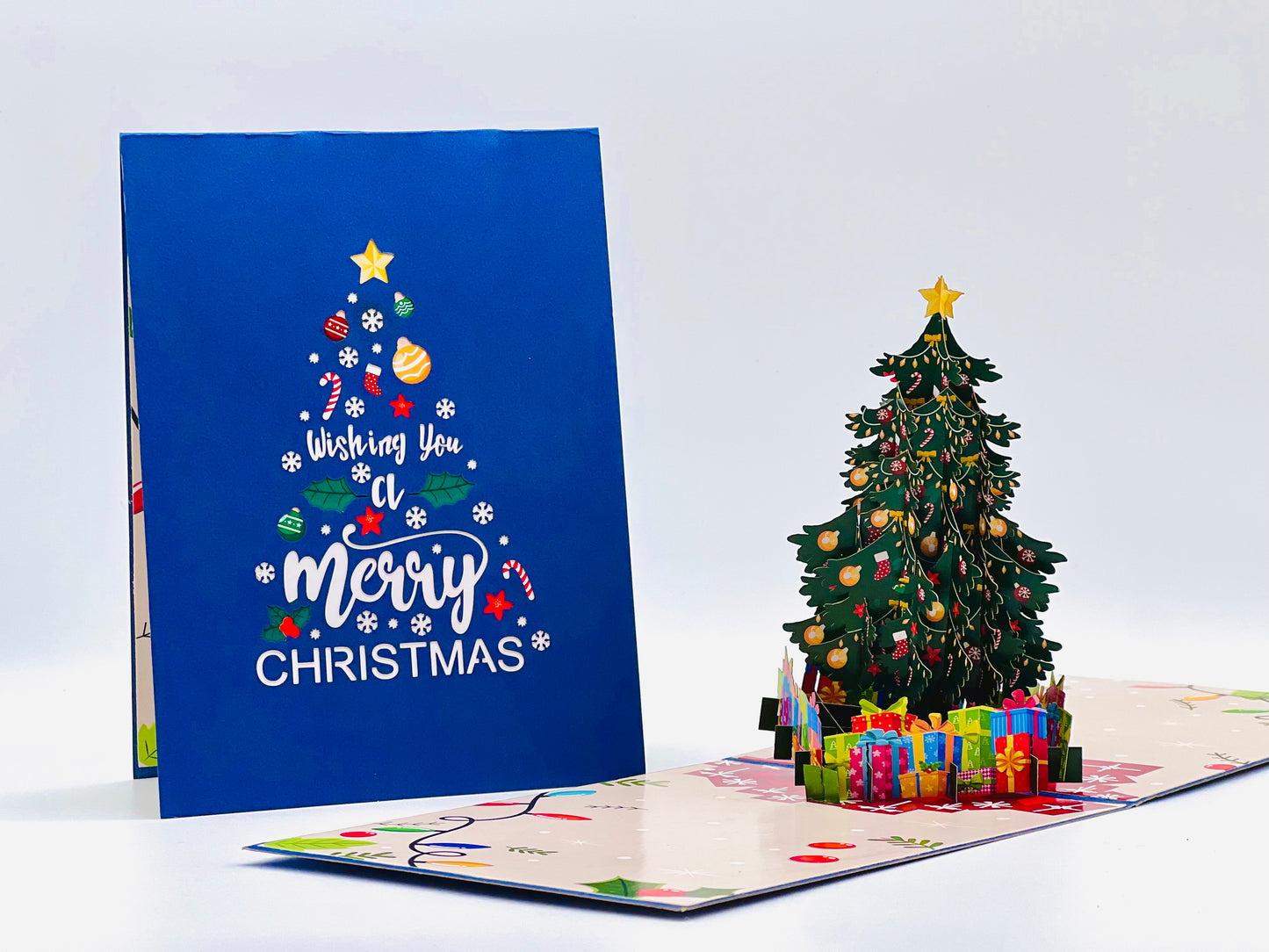 Christmas tree 3D pop up greeting card