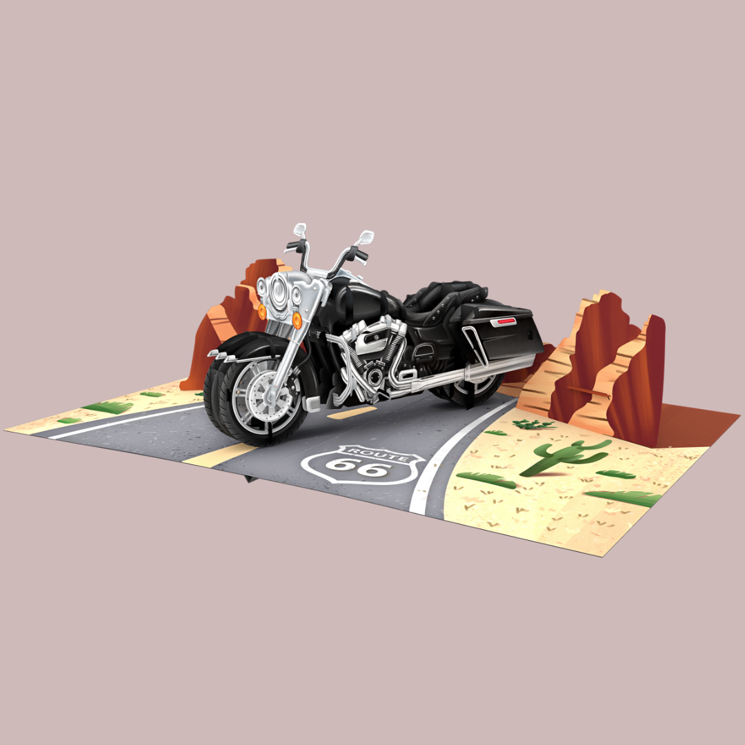 Motorcycle Motorbike Pop-Up Birthday for men him, uncle, father, brother, Father's day 3D greeting card