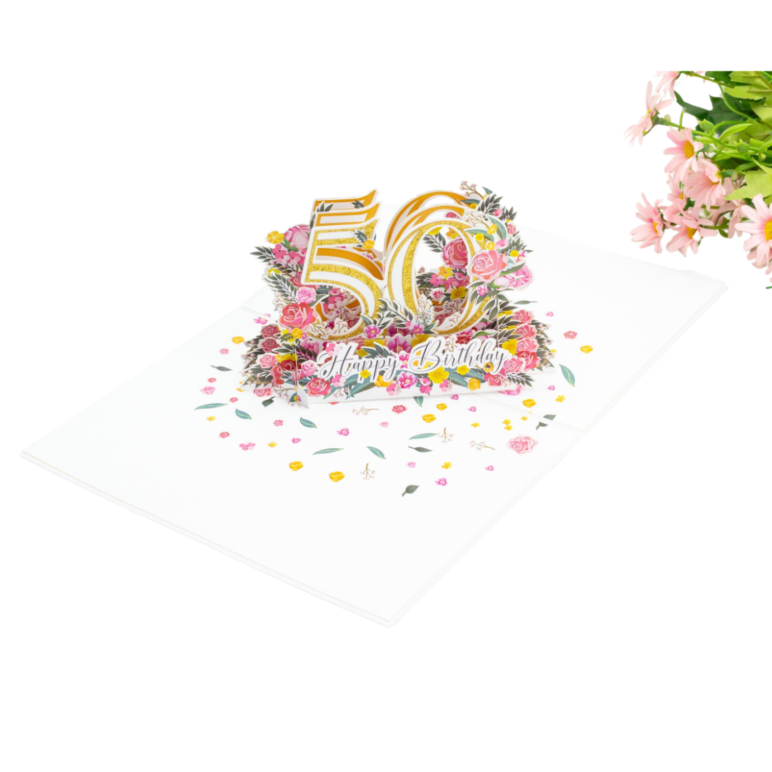 50th Birthday 3D Pop up greeting card