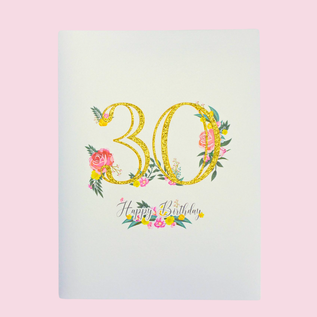 30th Birthday 3D Pop Up Greeting Card