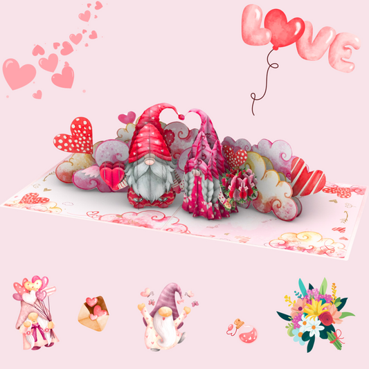 Enchanted Love Gnomes Pop-Up Card
