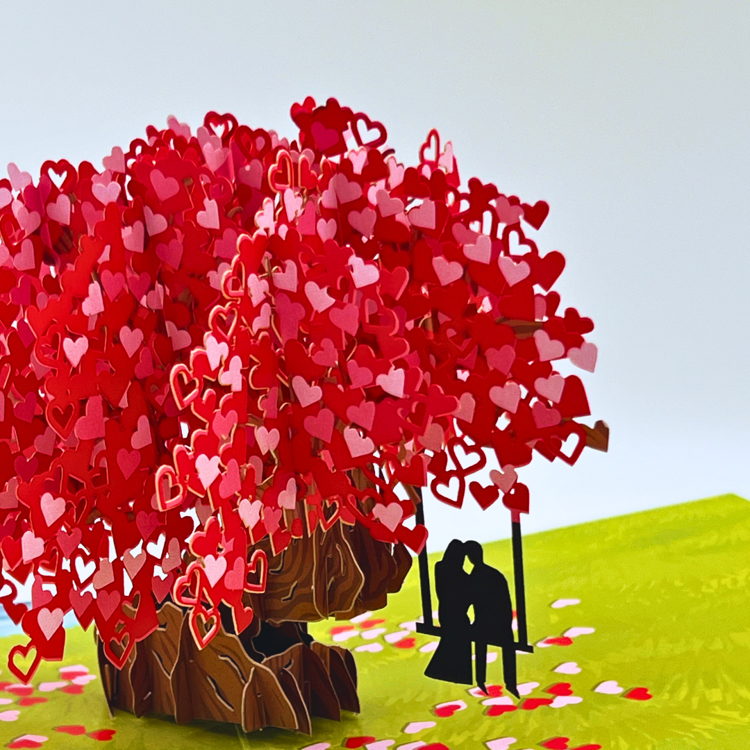 Romantic Heart Tree Pop-Up Card Valentines Day Anniversary Wedding Engagement greeting card