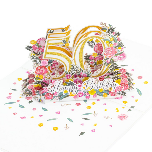 50th Birthday 3D Pop up greeting card