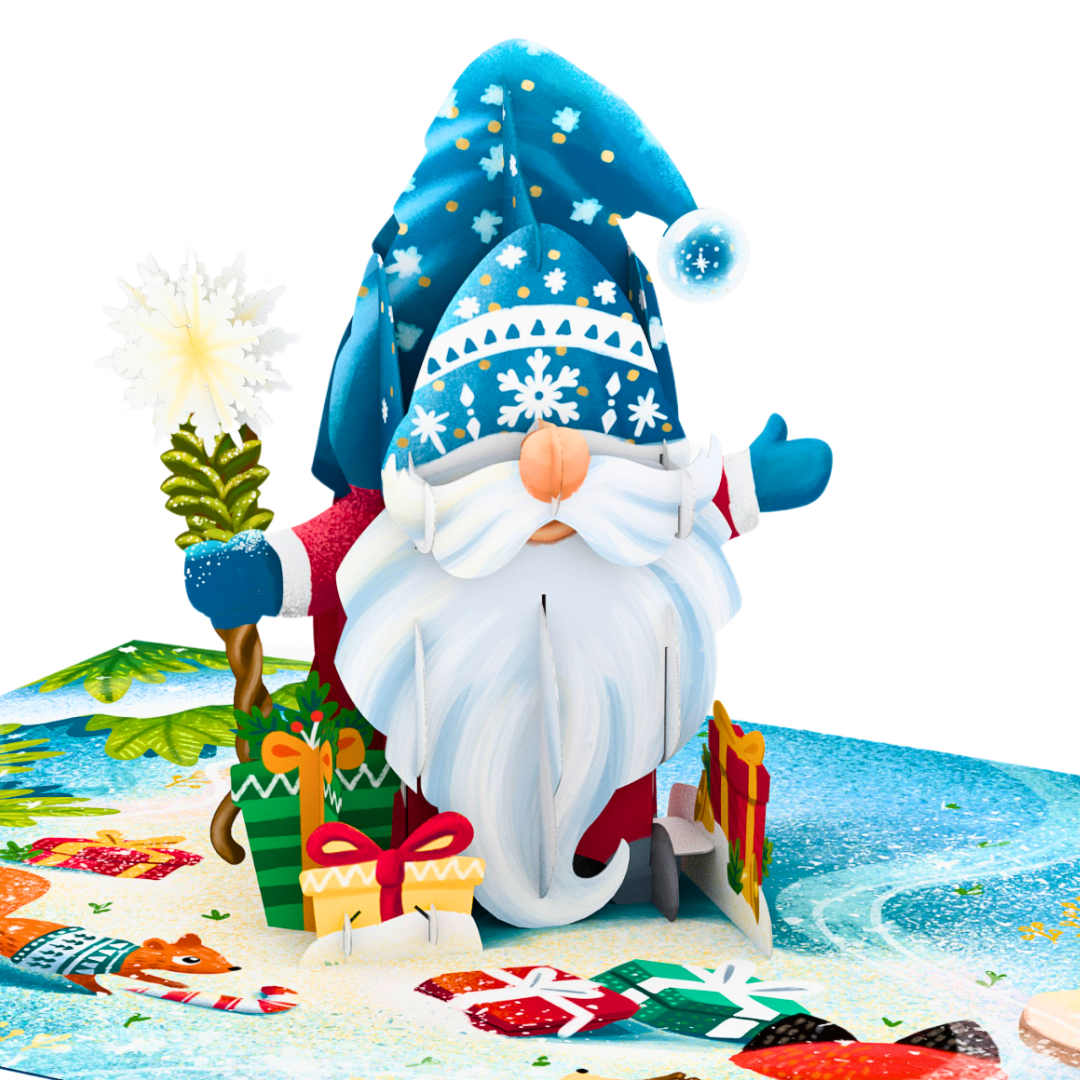 Christmas Gnome, Gonk 3D Pop-Up greeting Card