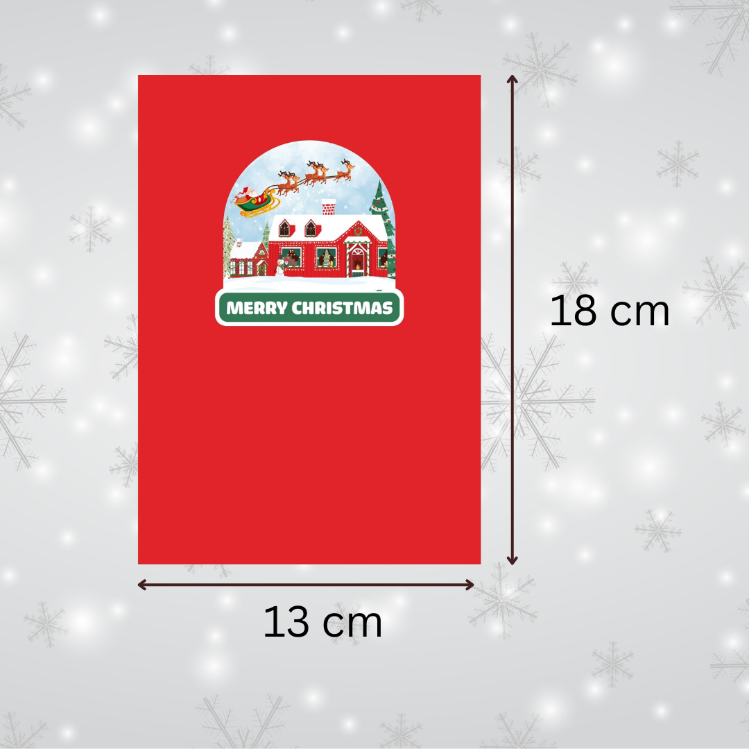 Christmas town 3D pop up greeting card