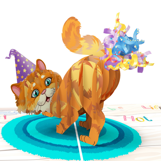 Purr-fect Birthday Cat Pop-up Card