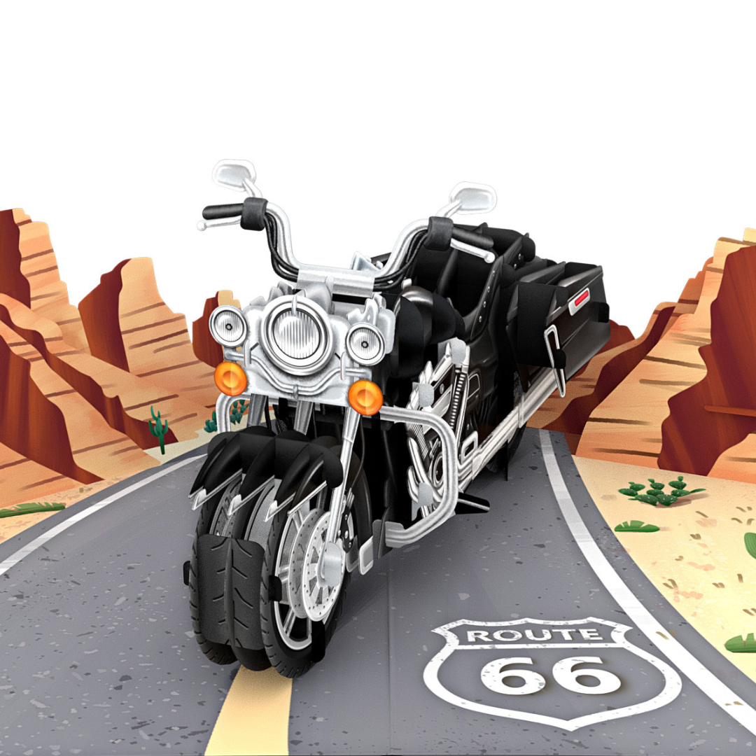 Motorcycle Motorbike Pop-Up Birthday for men him, uncle, father, brother, Father's day 3D greeting card