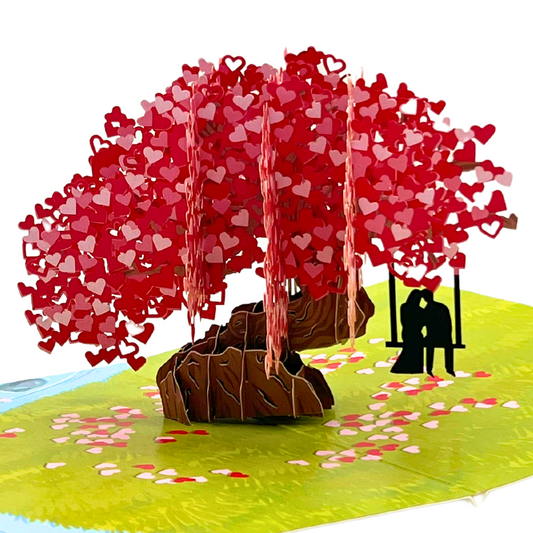 Romantic Heart Tree Pop-Up Card