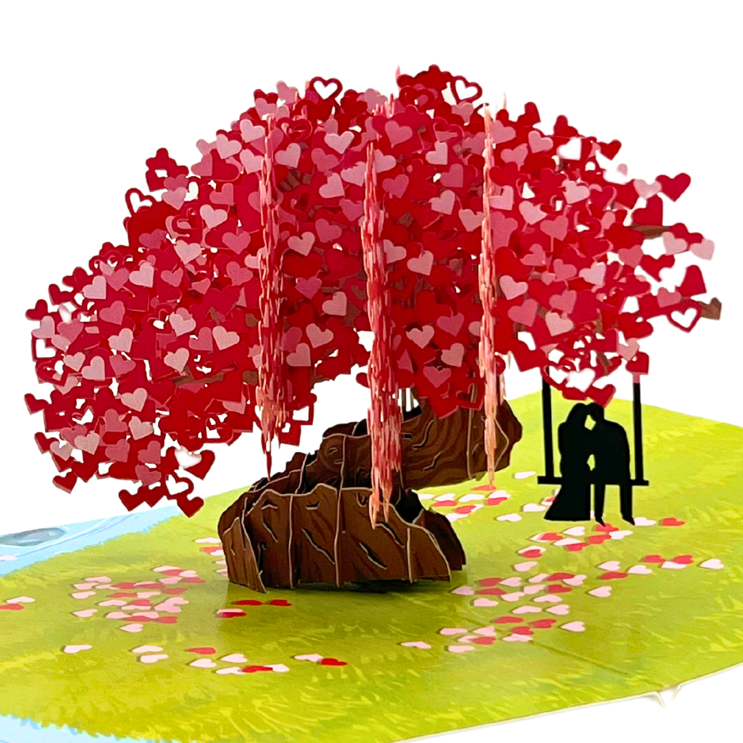 Romantic Heart Tree Pop-Up Card Valentines Day Anniversary Wedding Engagement greeting card