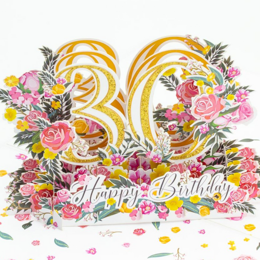 30th Birthday 3D Pop Up Greeting Card