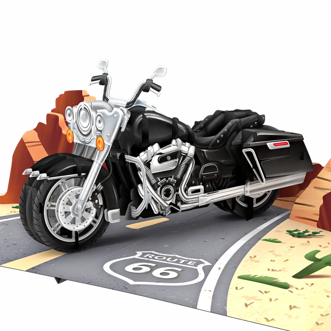 Motorcycle Motorbike Pop-Up Birthday for men him, uncle, father, brother, Father's day 3D greeting card