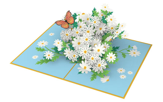 Daisy and butterfly pop up card