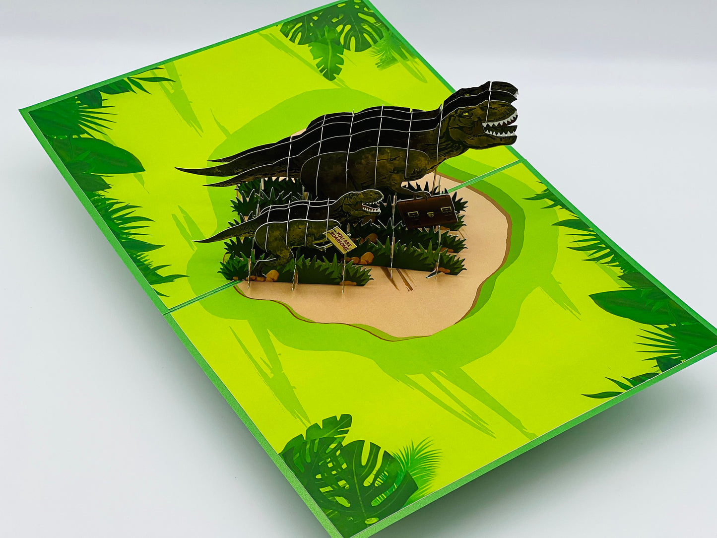 You Are Roarsome - 3D T-Rex Father and Child Greeting Card - Ideal for Father's Day, Dinosaur Enthusiasts and Prehistoric Themed Fun