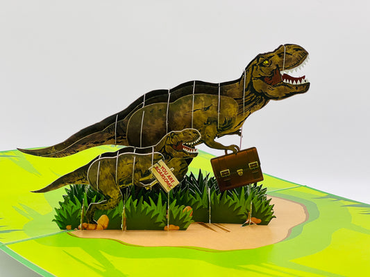 You Are Roarsome - 3D T-Rex Father and Child Greeting Card - Ideal for Father's Day, Dinosaur Enthusiasts and Prehistoric Themed Fun