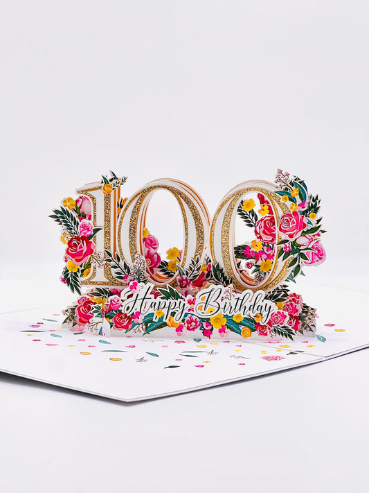100th Birthday Pop up card