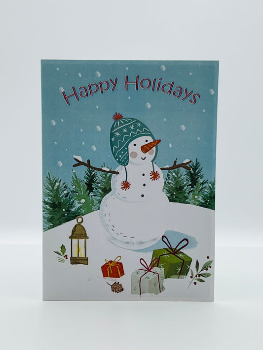 Christmas Frosty's Festive Greetings: 3D Charming Snowman Pop-Up Card
