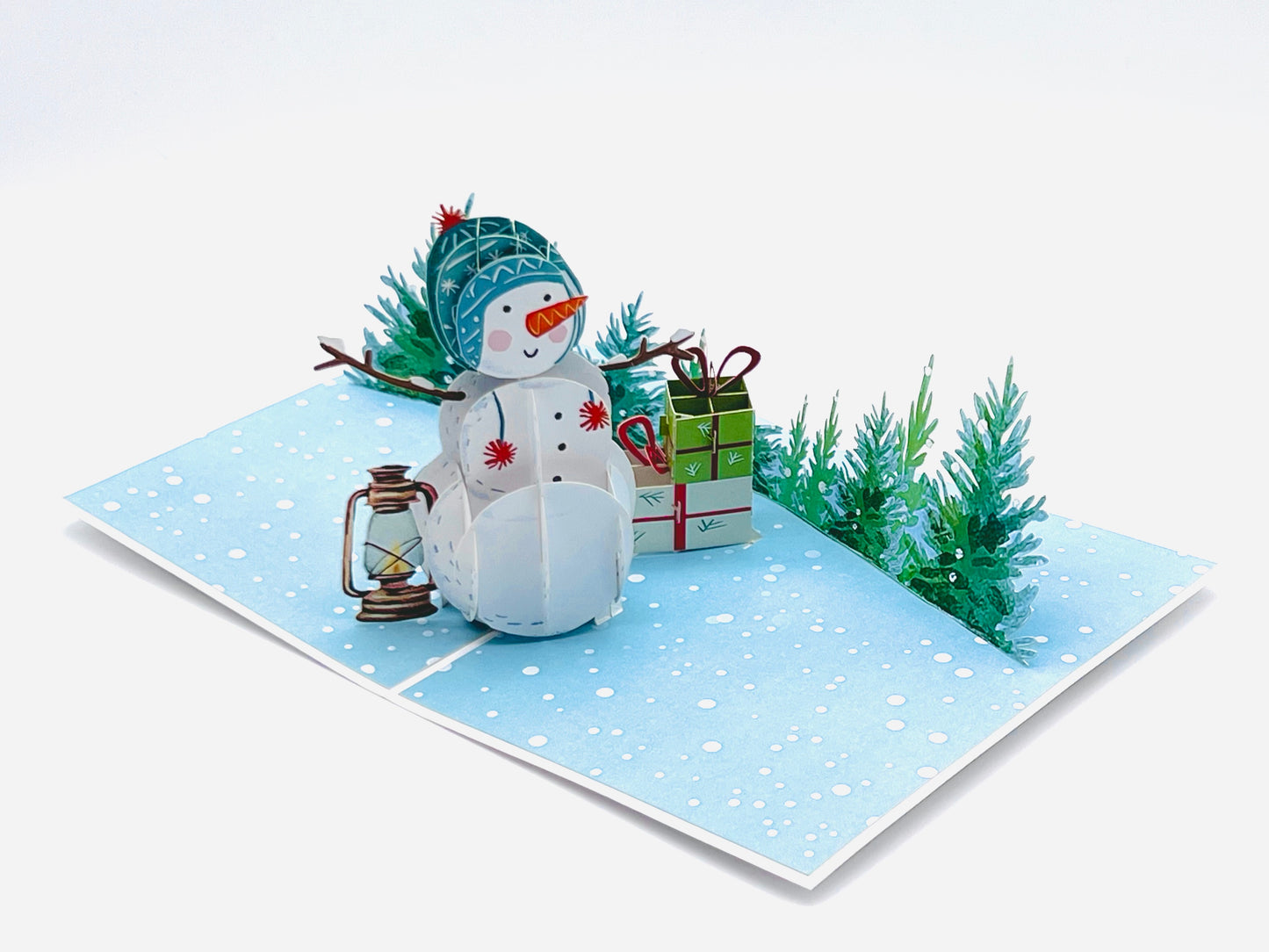 Christmas Frosty's Festive Greetings: 3D Charming Snowman Pop-Up Card