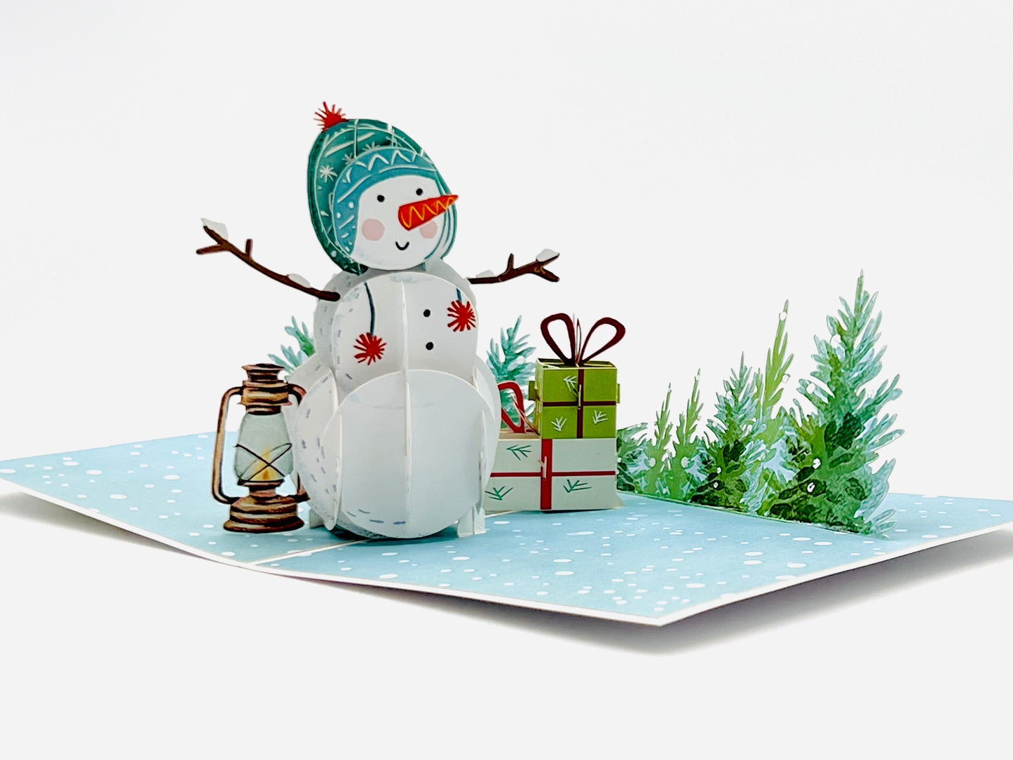 Christmas Frosty's Festive Greetings: 3D Charming Snowman Pop-Up Card