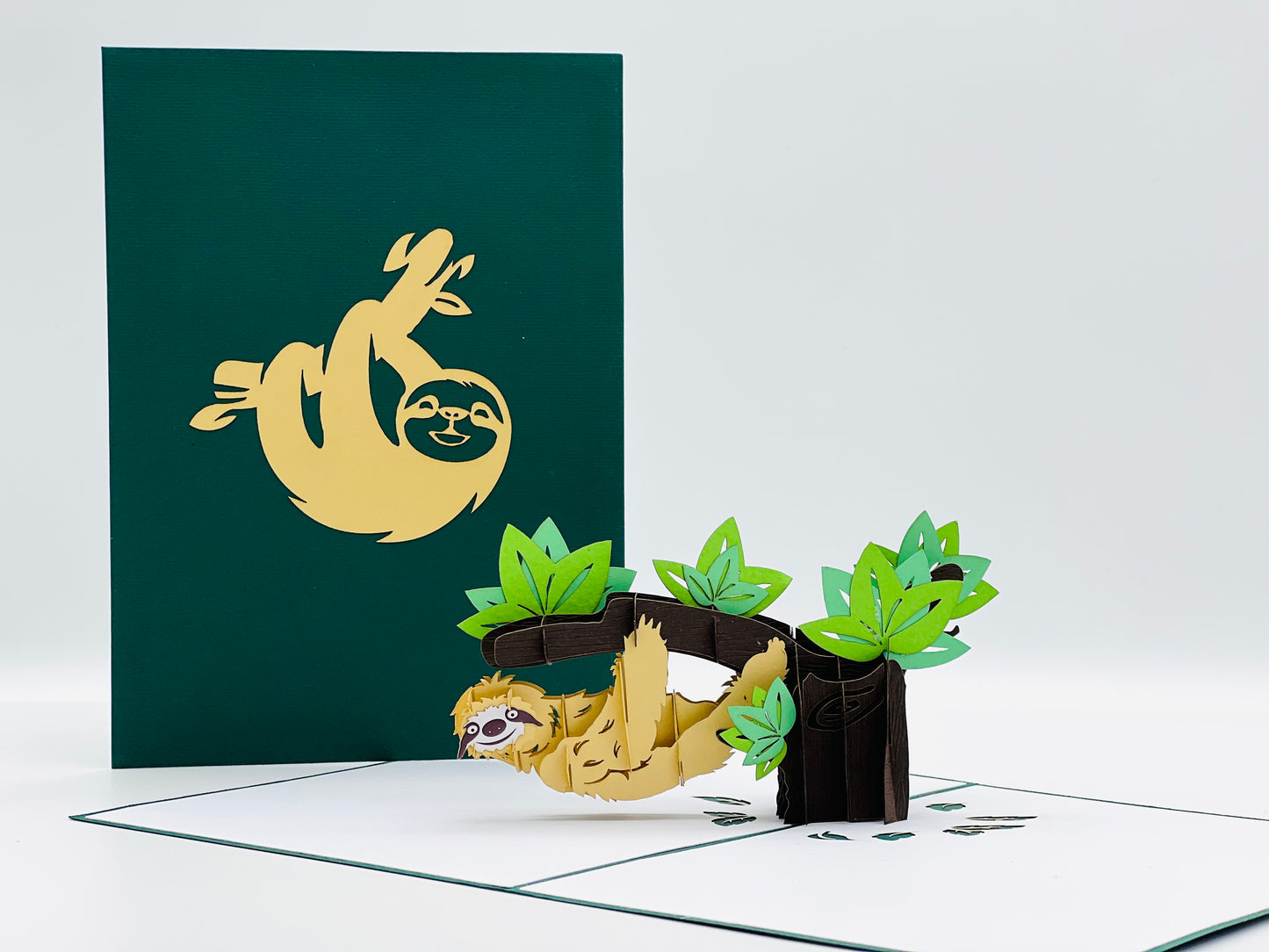 Lazy Days Sloth Pop-Up Card