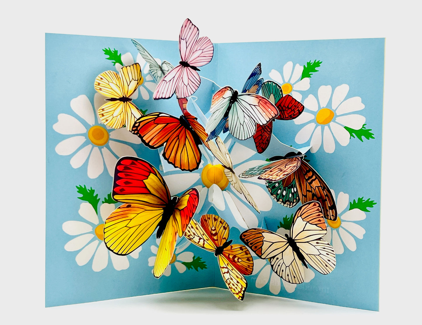 Butterflies and Daisy pop up card, Mother's Day card, 3D butterflies pop up card, Thinking of you, Get well soon card