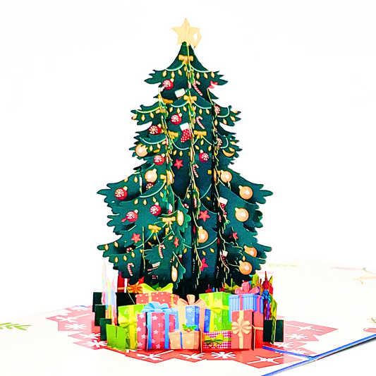 Christmas tree 3D pop up greeting card