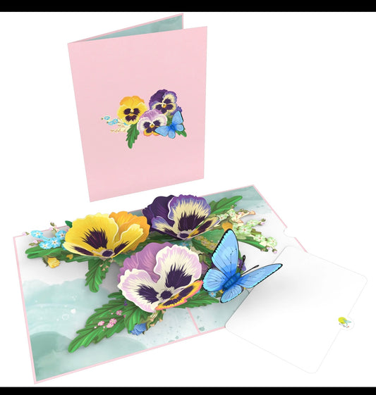 Pansy pop up card