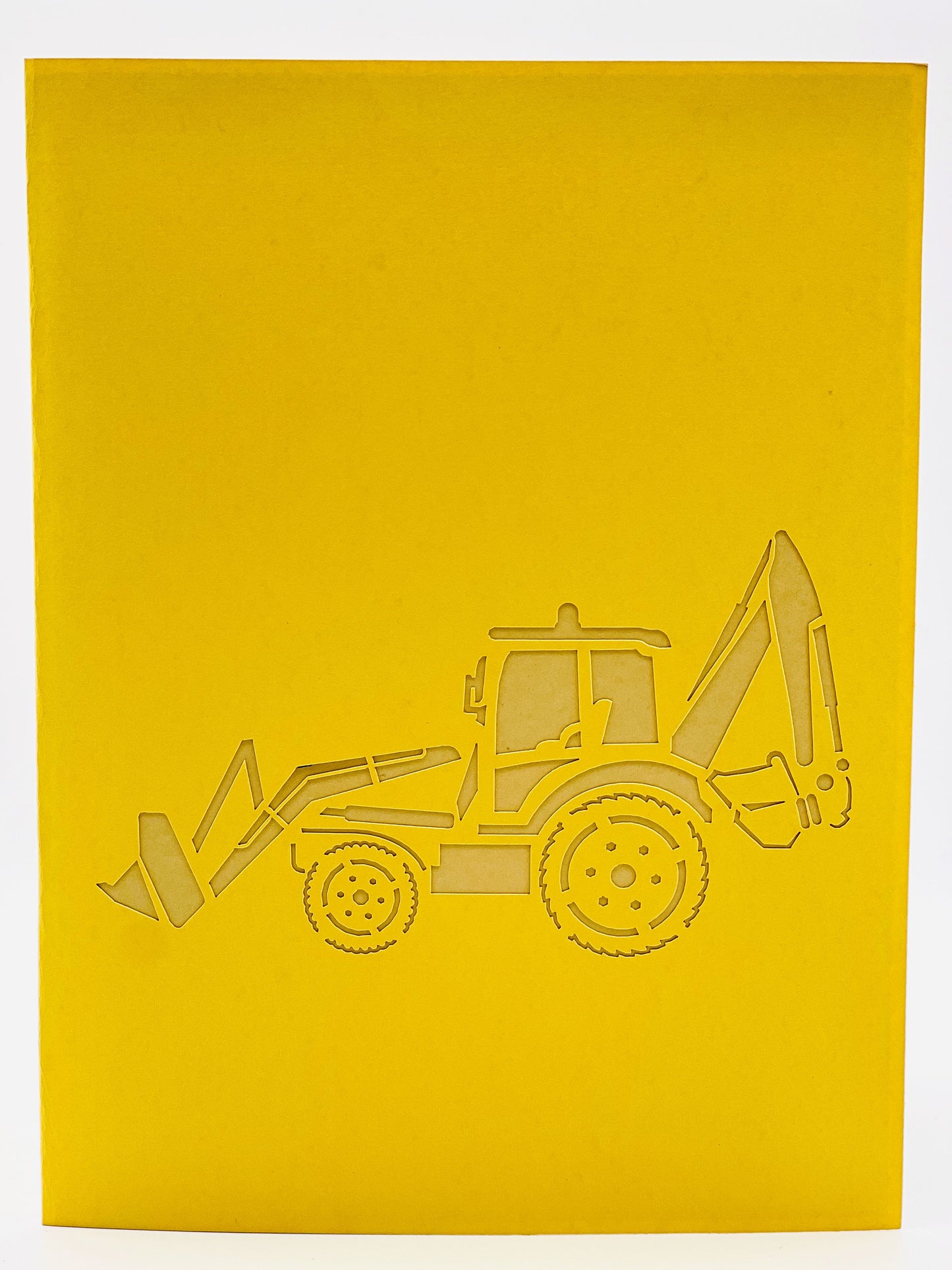 Excavator pop up card, digger 3D card, tractor with digger/backhoe pop up card, Birthday pop up card, Fathers Day pop up card, Card for any occasion